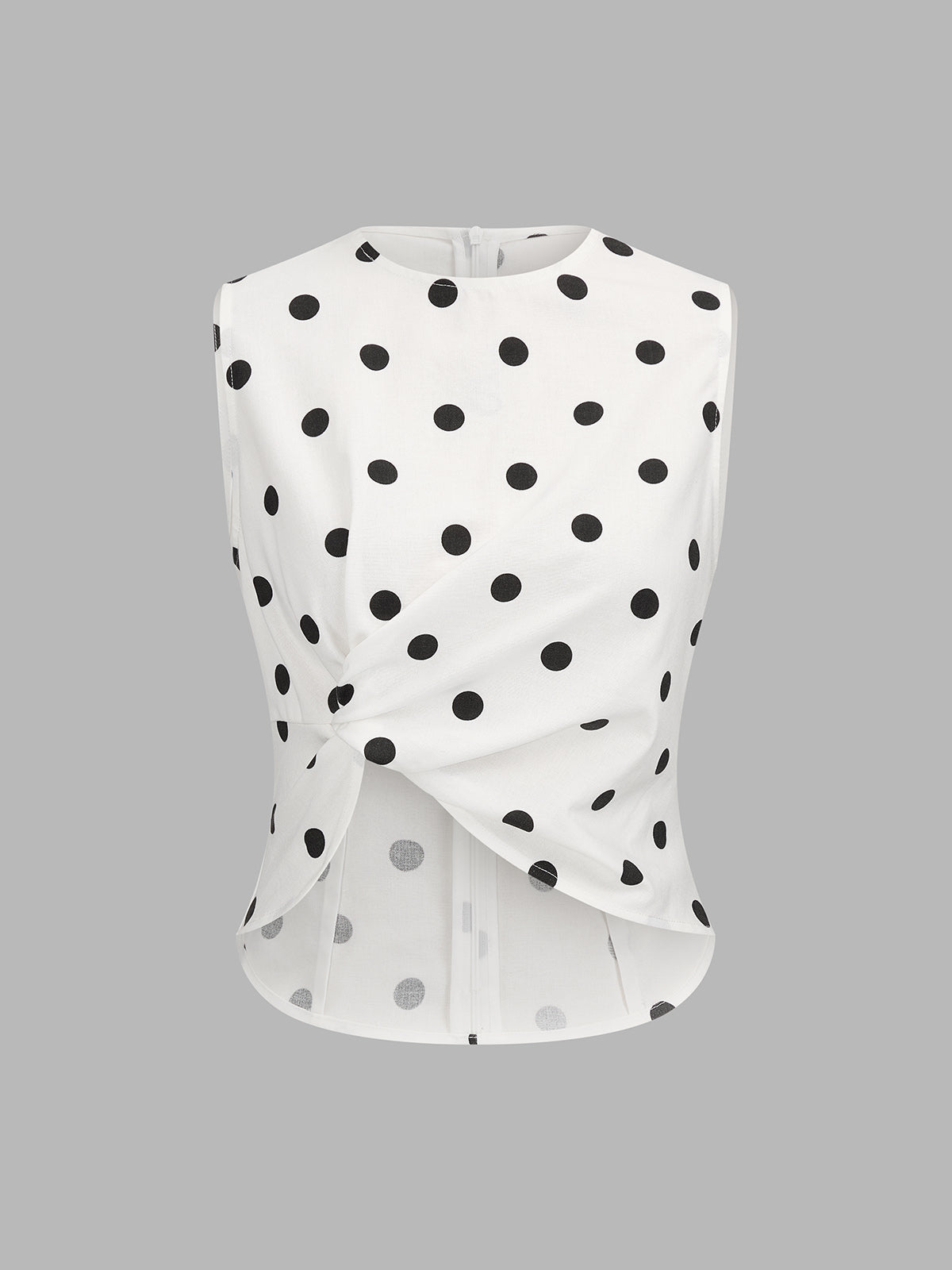 Polka Dot Twist Top & Belted Pants Set