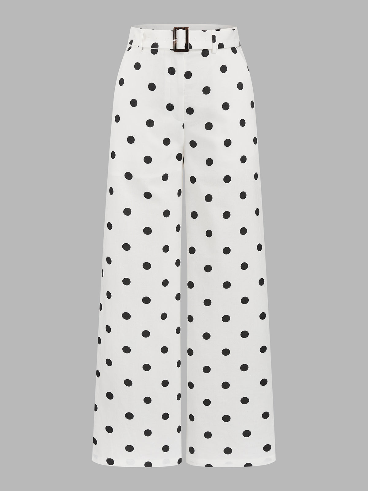 Polka Dot Twist Top & Belted Pants Set