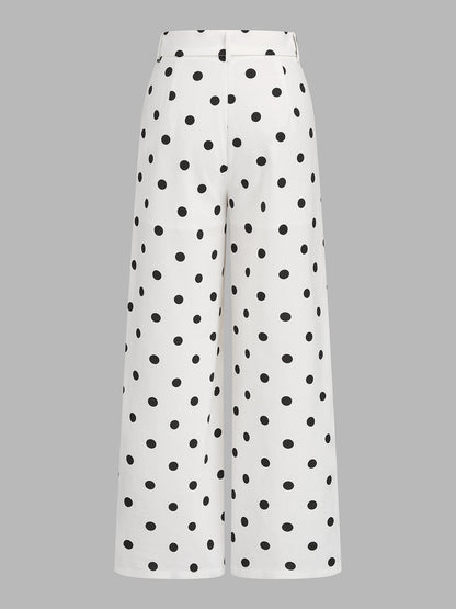 Polka Dot Twist Top & Belted Pants Set