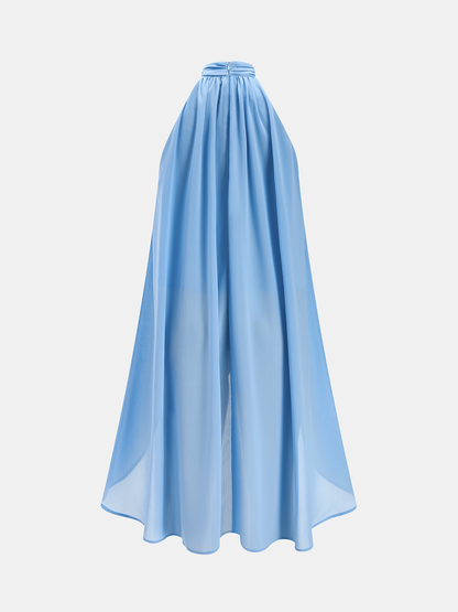 Flowy Chiffon Sleeveless Top & Pants Set
