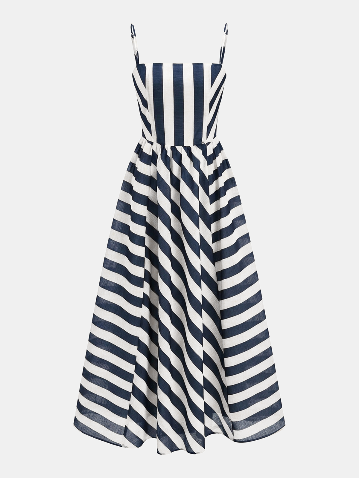 Striped Organza Cami Maxi Dress