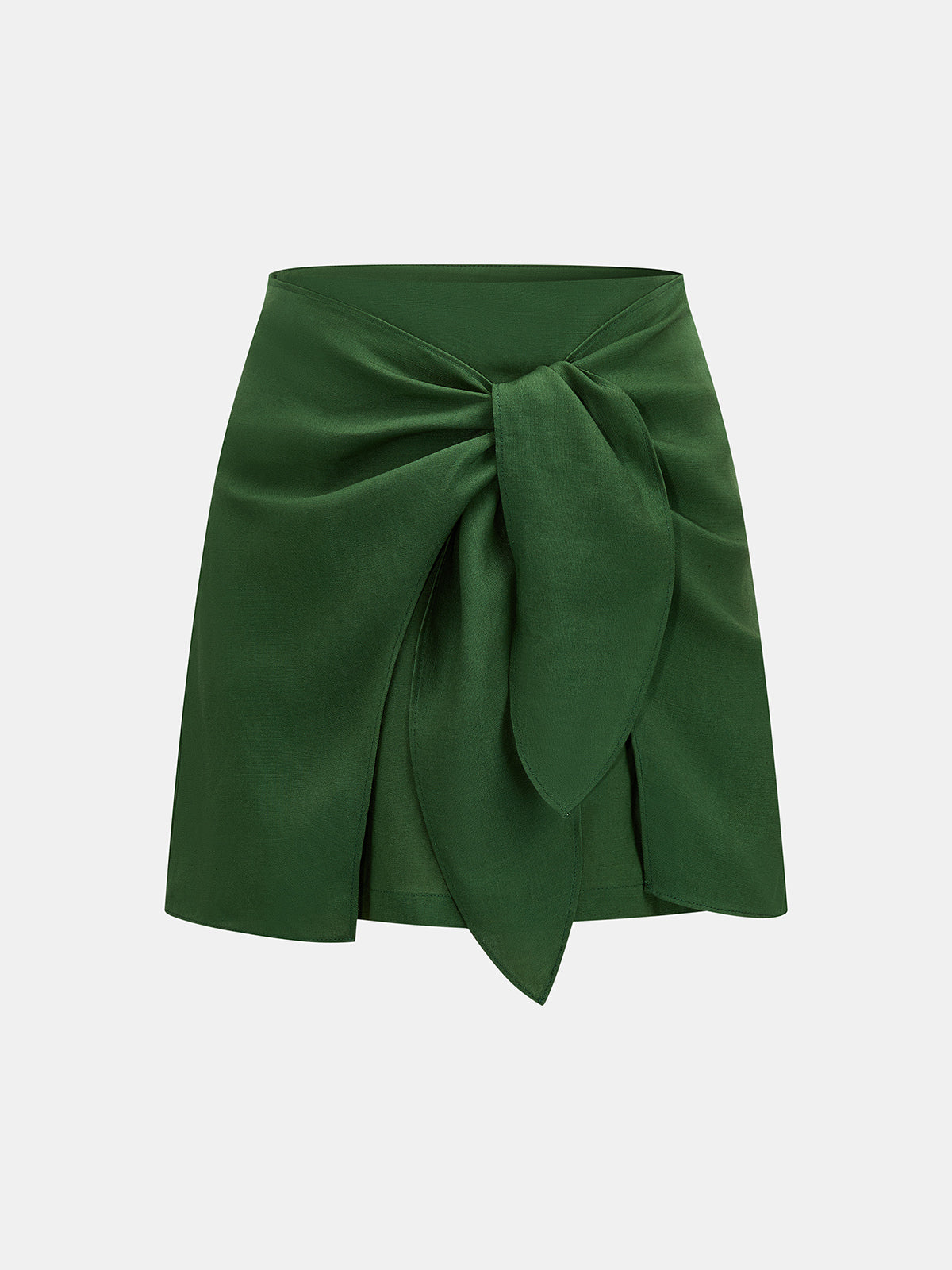 Linen Blend Two-Piece Skirt Set