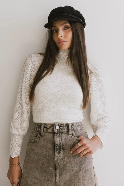 Clara Embroidered Mesh Top - FINAL SALE