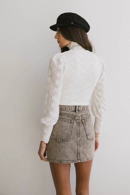 Clara Embroidered Mesh Top - FINAL SALE