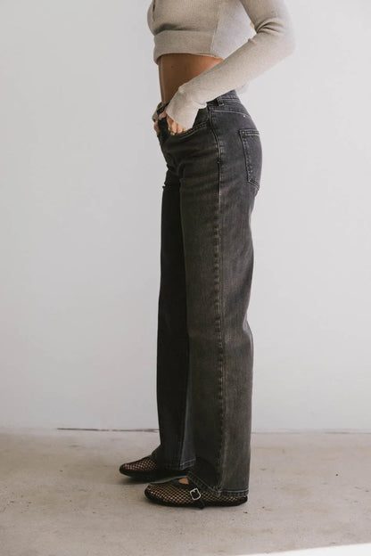 Frank and Oak Courtney Loose Fit Denim in Black - FINAL SALE
