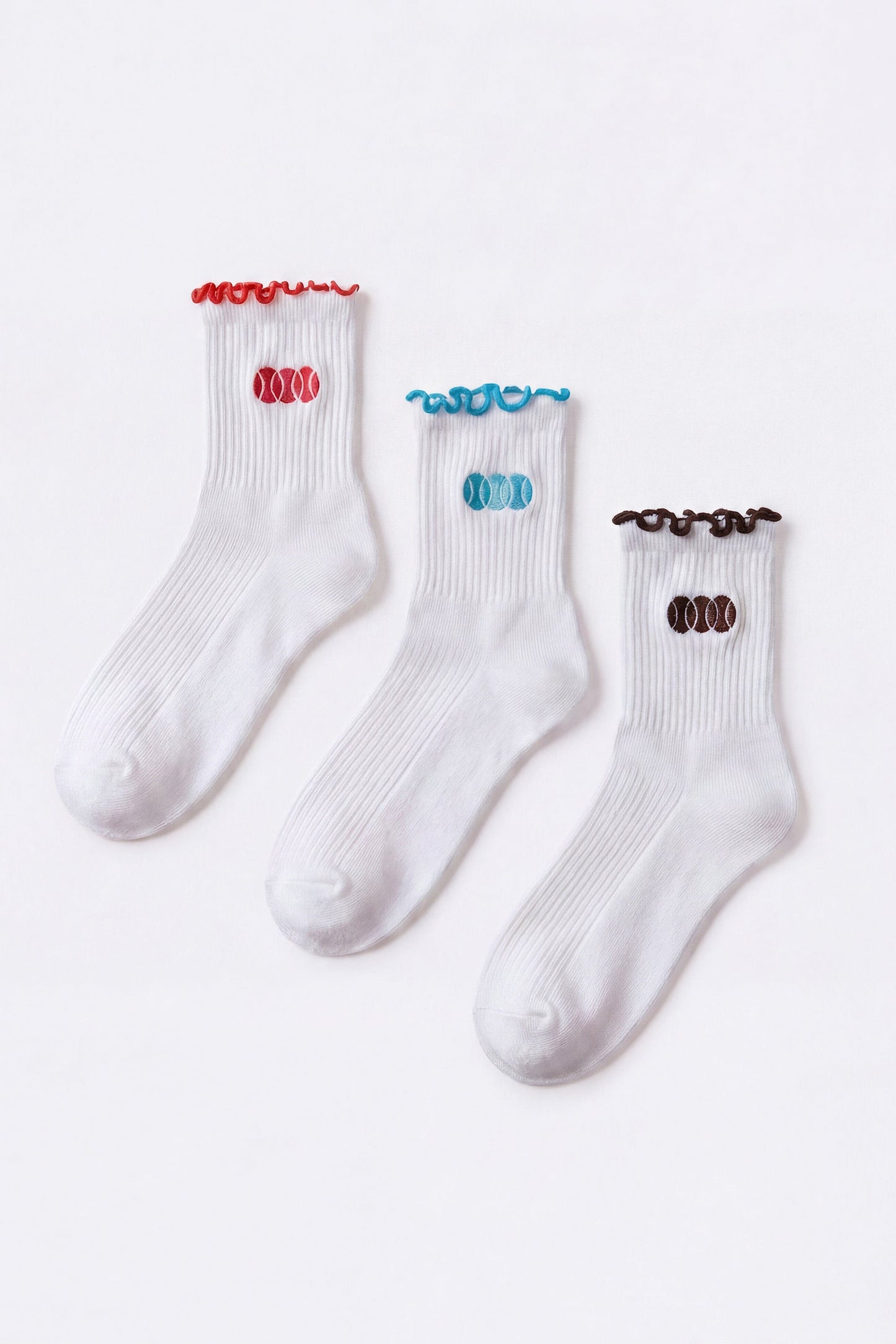 3-Pack Socks Bundle in White Multi