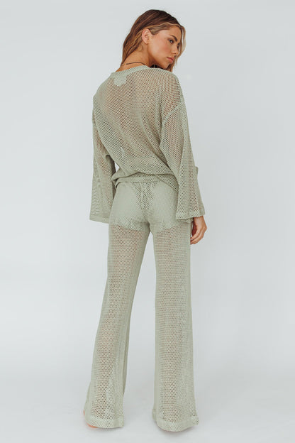 Mahina Long Net Pants Sage