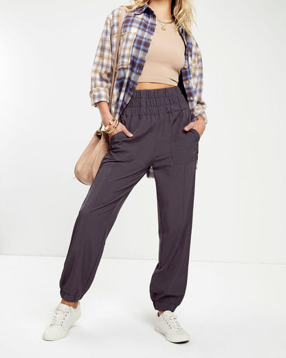 Chill Out Days Pocketed Jogger Pants - Charcoal