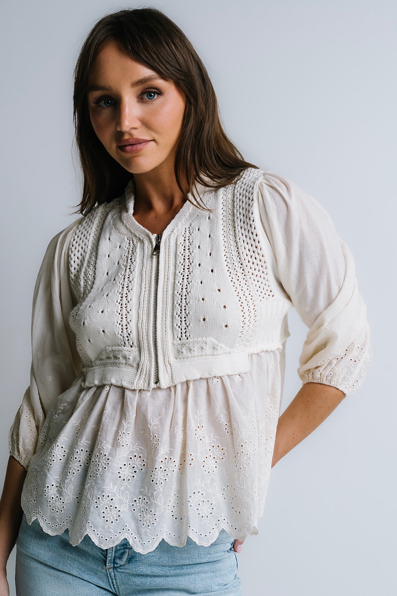 Corey Embroidered Sweater - FINAL SALE
