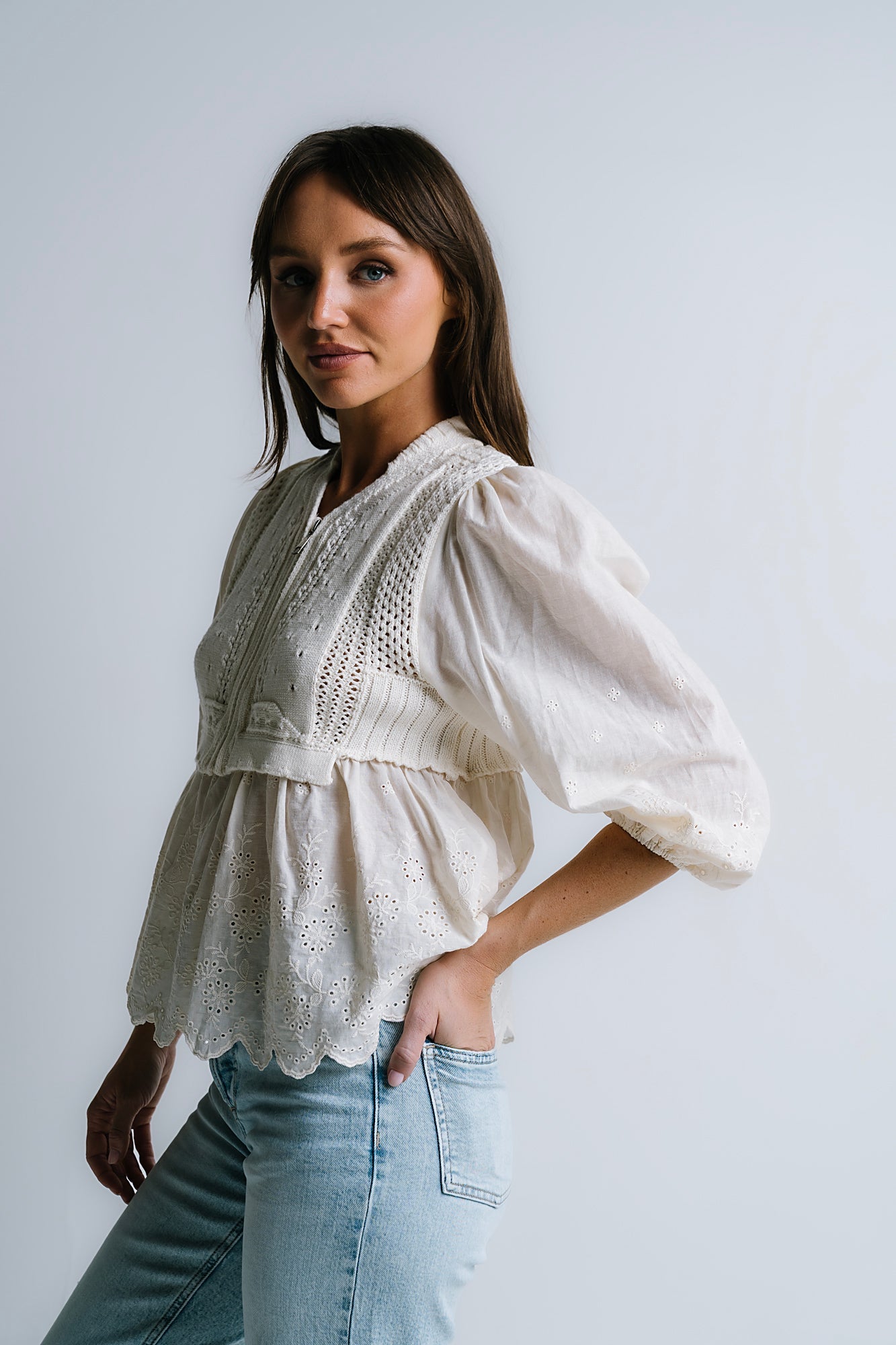 Corey Embroidered Sweater - FINAL SALE