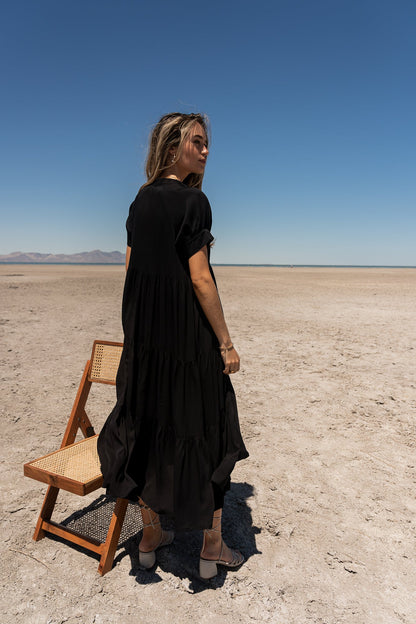 Amanda Tiered Dress in Black - FINAL SALE