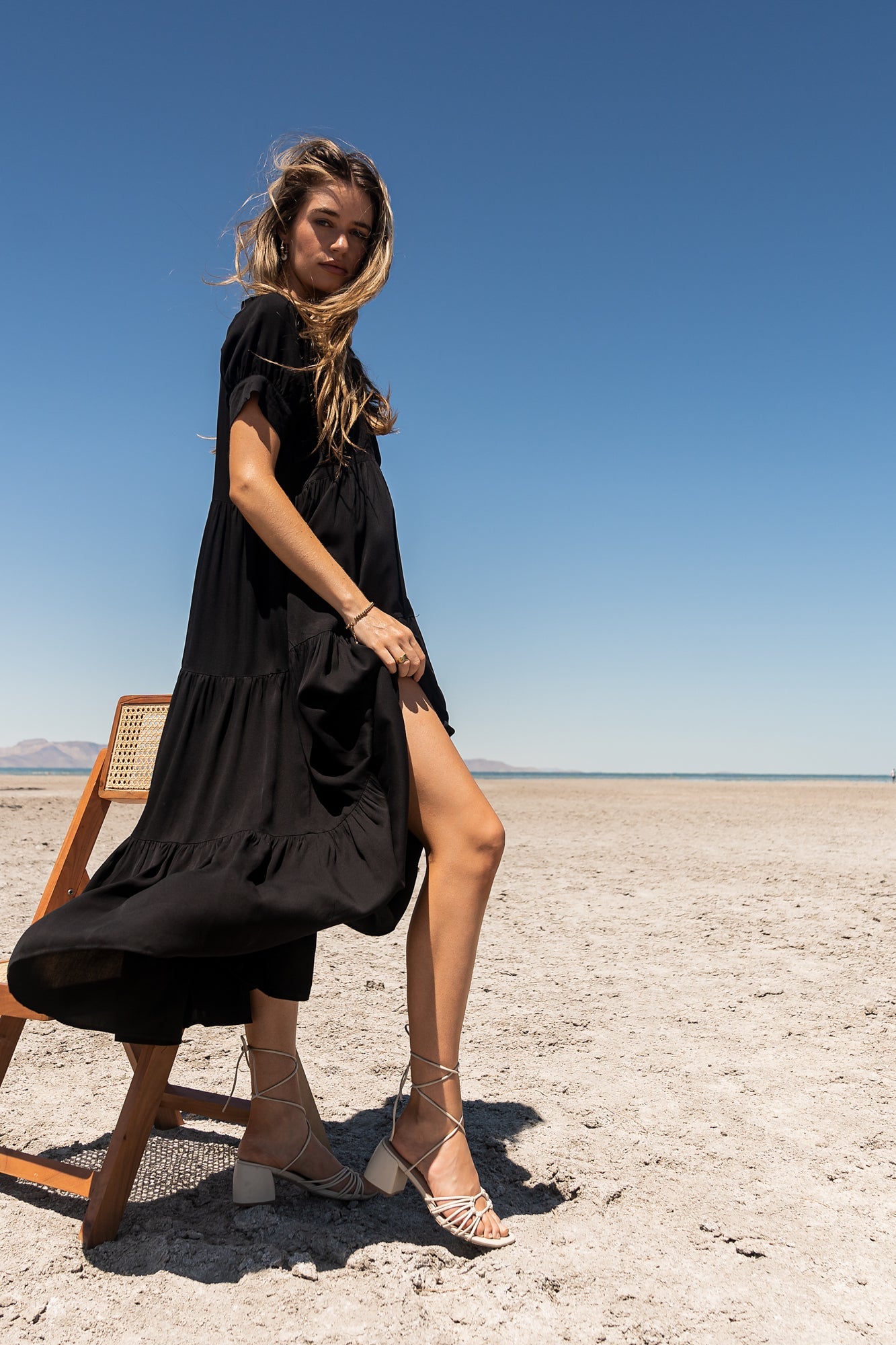 Amanda Tiered Dress in Black - FINAL SALE