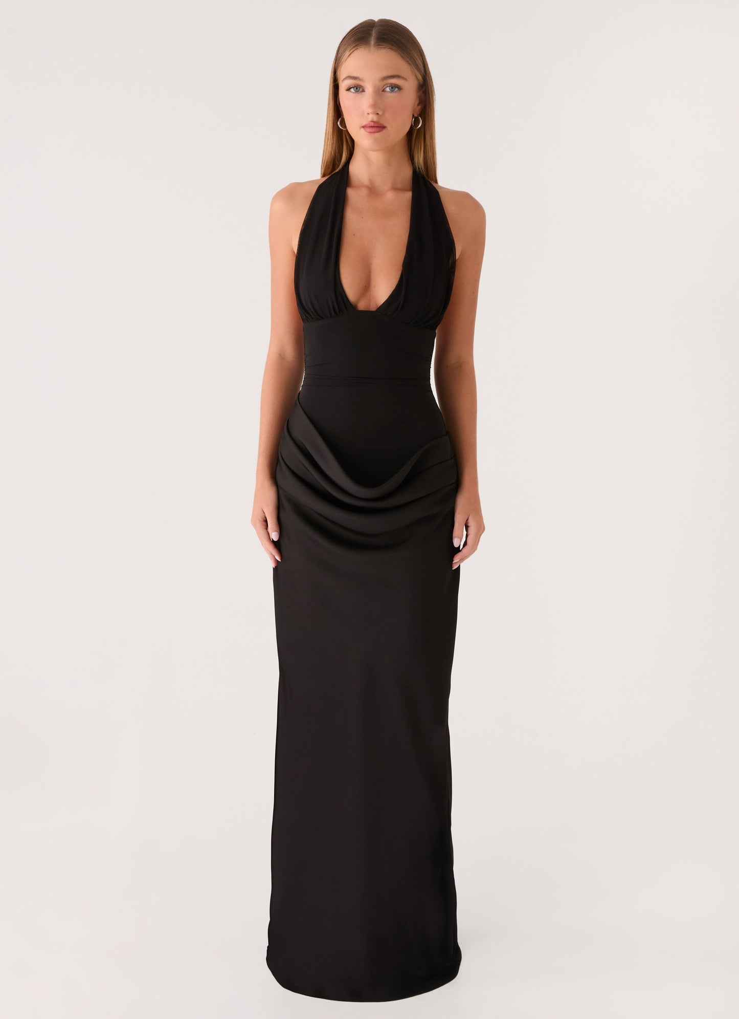 Emaretta Halter Maxi Dress - Black