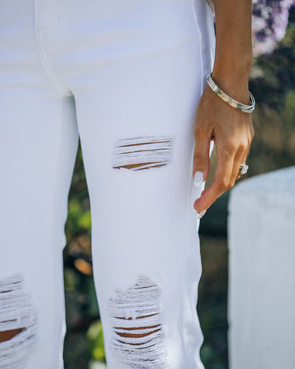 Brenna High Rise Distressed Slim Straight Denim