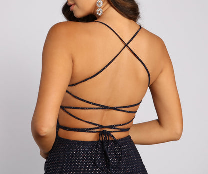 Feelin' Girly Glitter Knit Mini Dress