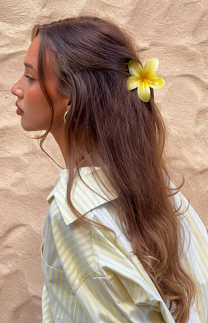 Frangipani Yellow Flower Clip