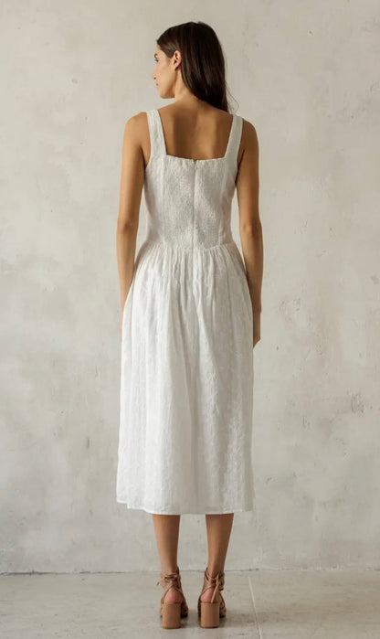 Vanilla Vintage Lace Midi Dress