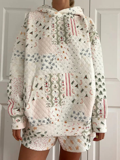 Christmas Traditions Quilted Hoodie