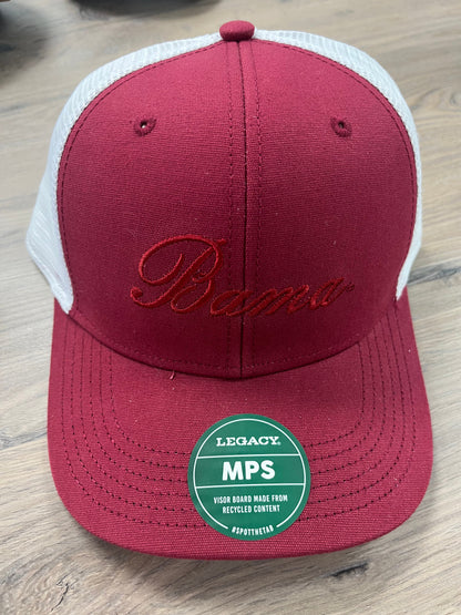 Legacy New Bama Script Trucker Hats