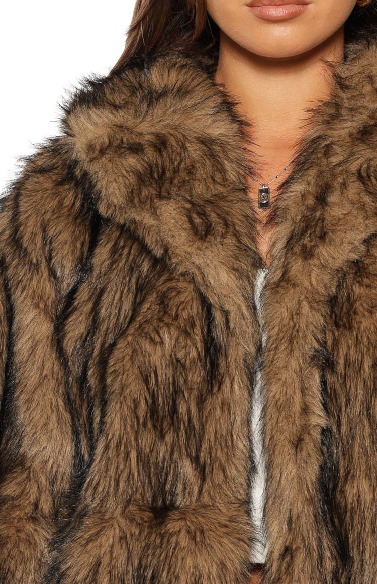 It Girl Chocolate Faux Fur Jacket