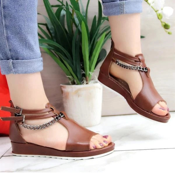 Casual Cool Chain Wedge Heel Sandals
