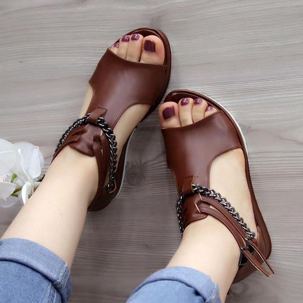 Casual Cool Chain Wedge Heel Sandals