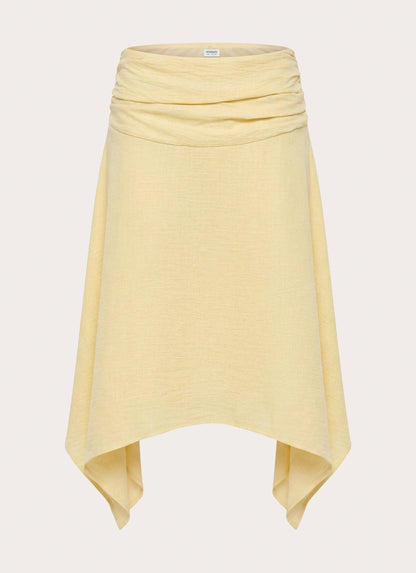 Jude Midi Skirt - Yellow Cream