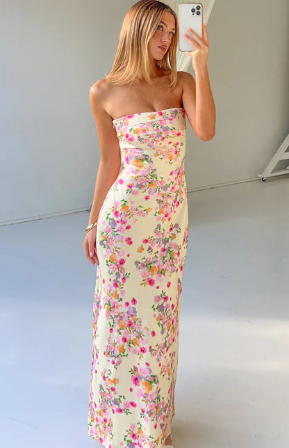 Maiah Yellow Bloom Prom Dress