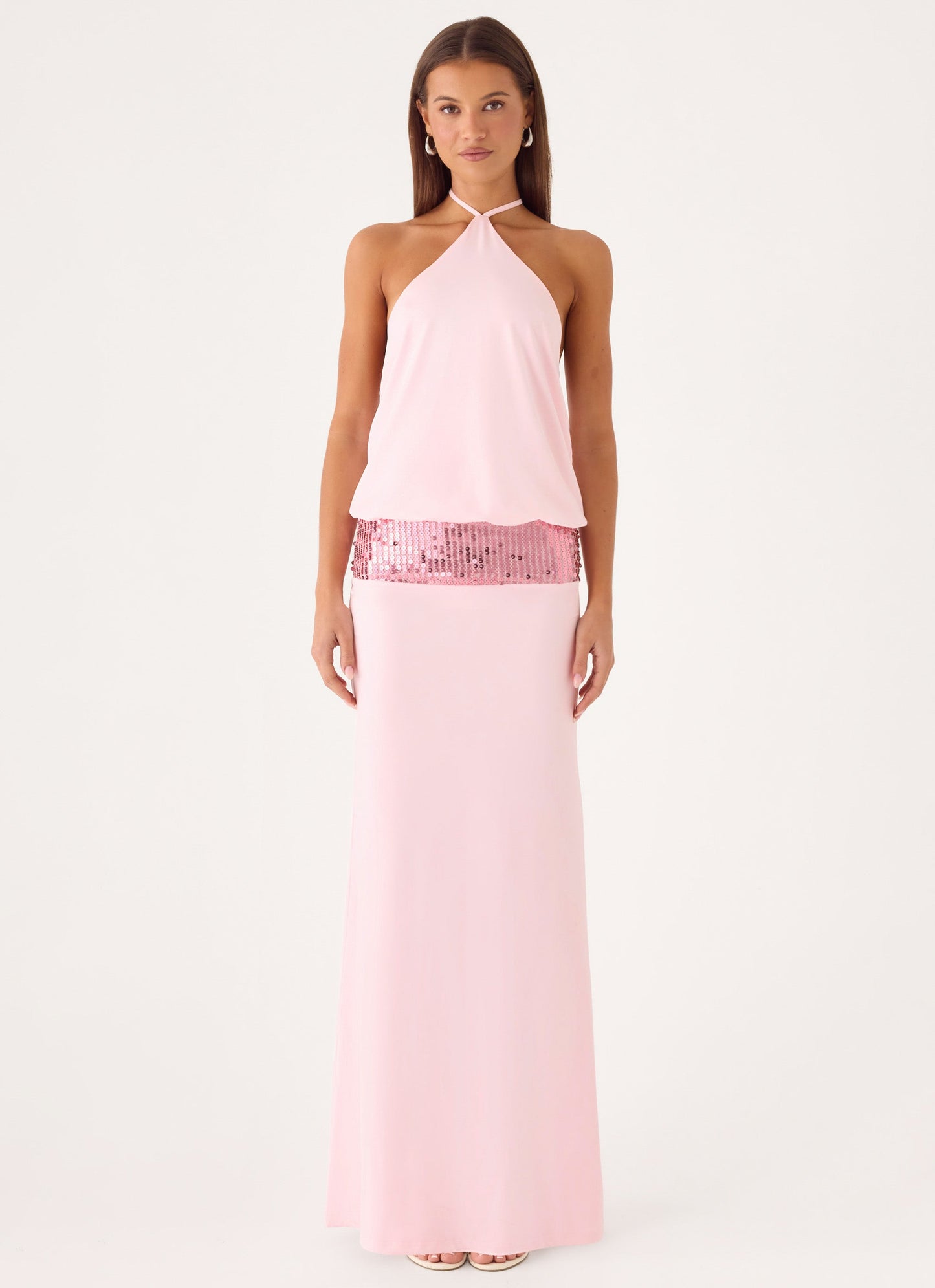 Marcie Halter Maxi Dress - Pink