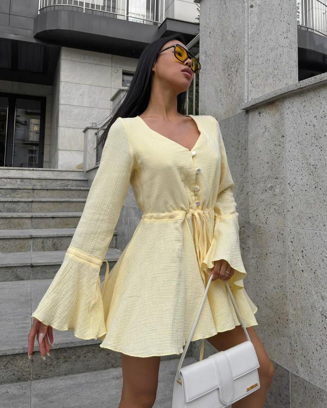 Found Love Pleated Romper - White