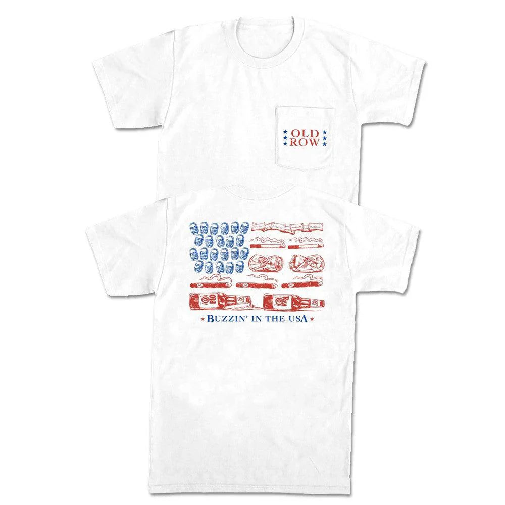 Old Row Buzzin In The USA Pocket Tee