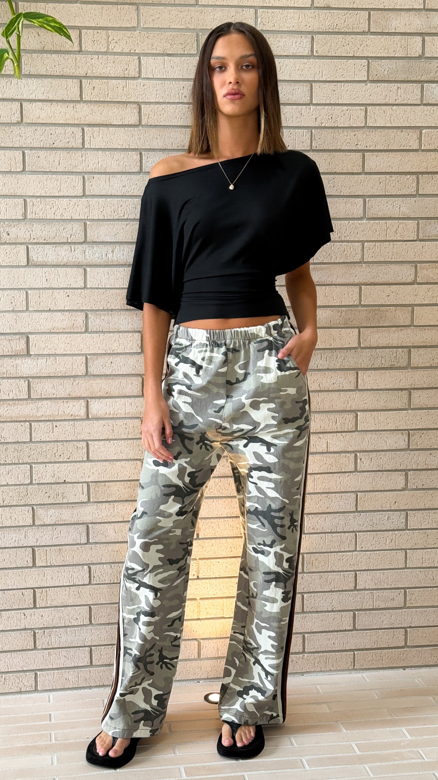 Vox Pants - Camo and Choc Stripe