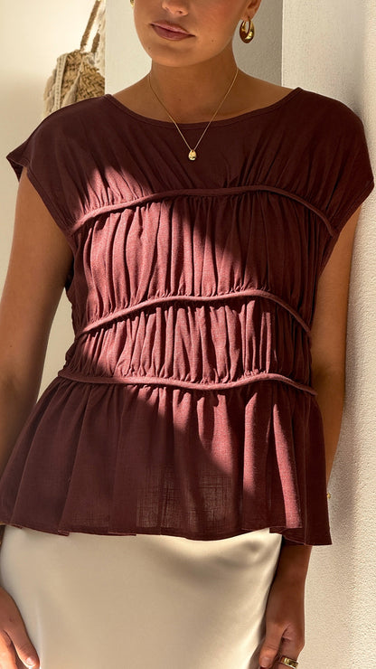 Liora Top - Chocolate