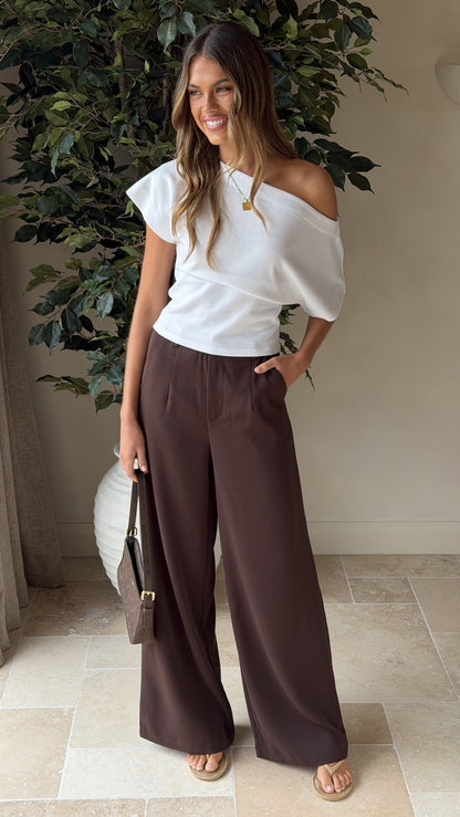 Maeva Tailored Pants - Brown