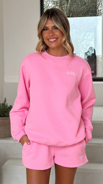Billy J Crewneck Jumper - Pink