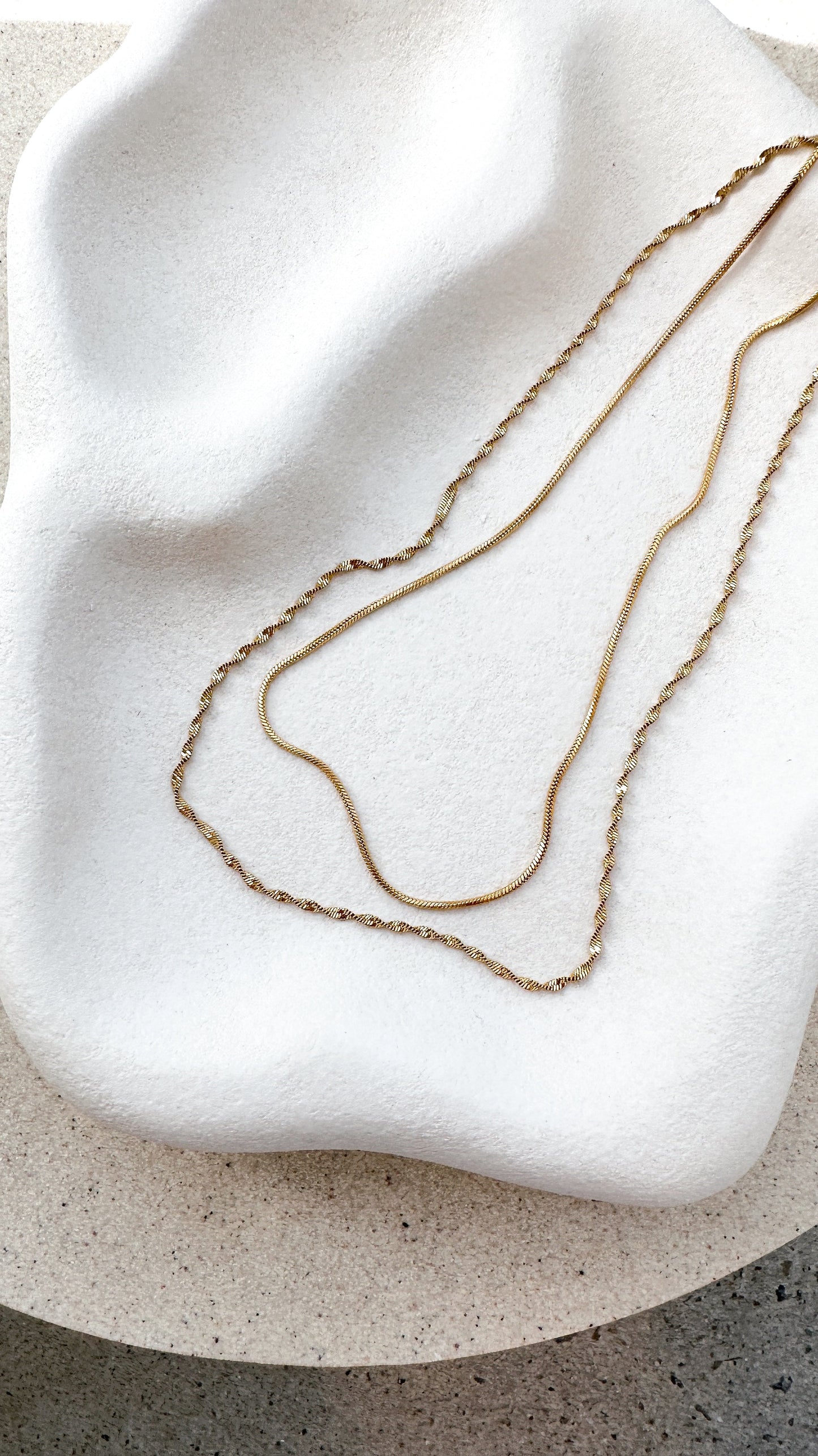 Sarah Twist Necklace Set - Gold