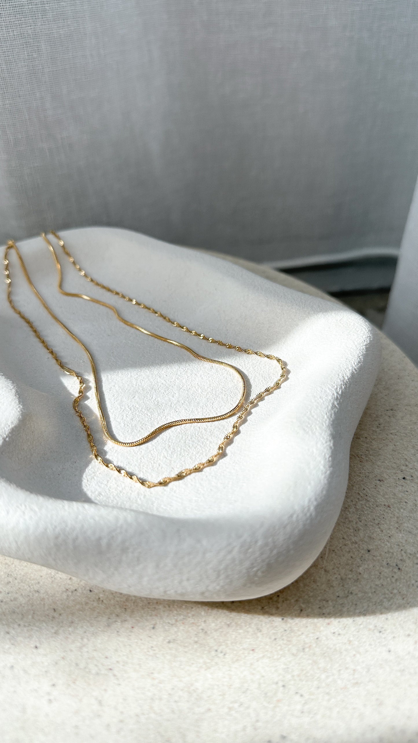 Sarah Twist Necklace Set - Gold