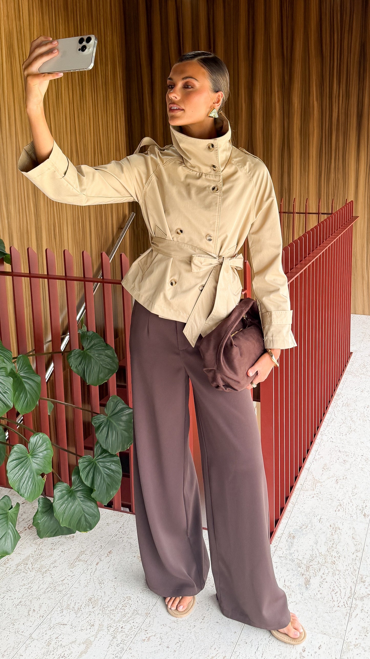 Maeva Tailored Pants - Brown