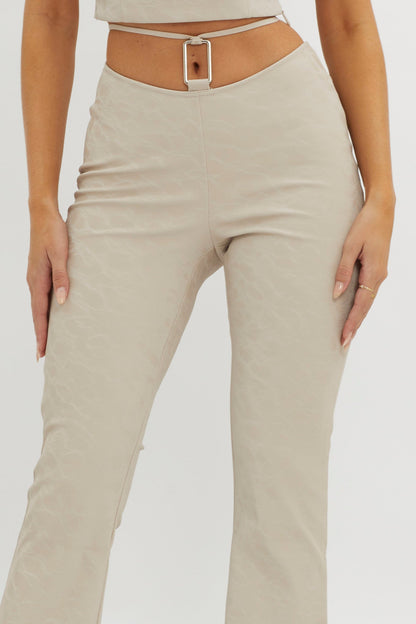 She's A Gemini Faux Leather Pants Dove