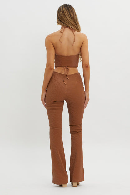 She's A Gemini Faux Leather Pants Mud