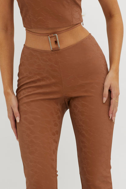 She's A Gemini Faux Leather Pants Mud