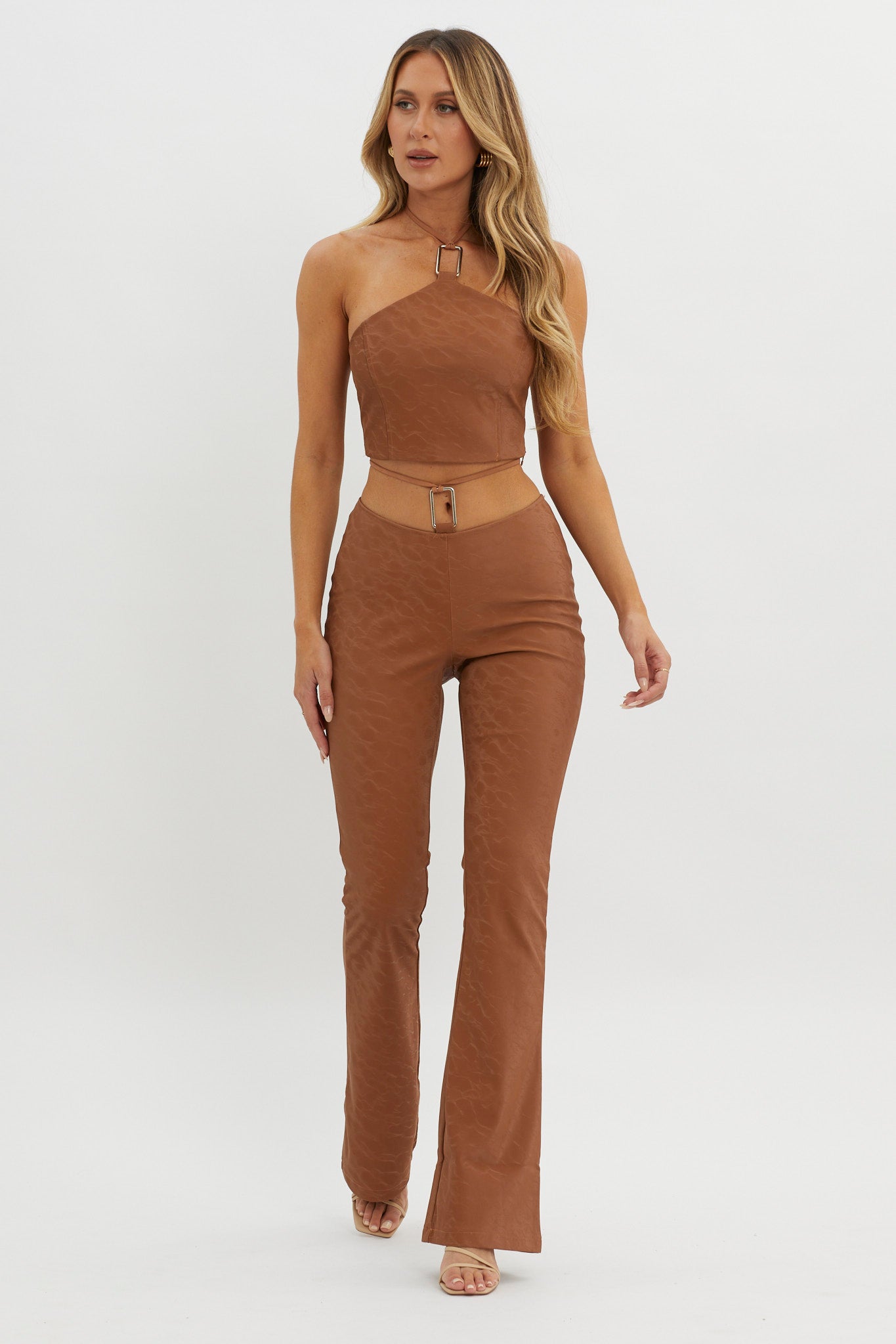 She's A Gemini Faux Leather Pants Mud