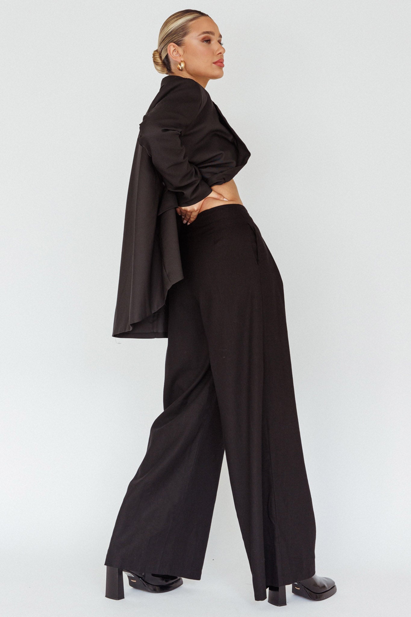 Sloan Side Pocket Trouser Pants Black