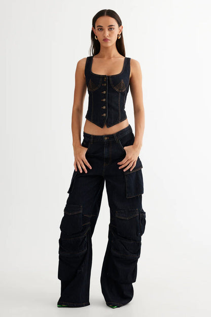 LIONESS Smokeshow Jeans Dark Denim