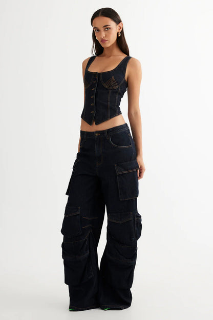 LIONESS Smokeshow Jeans Dark Denim