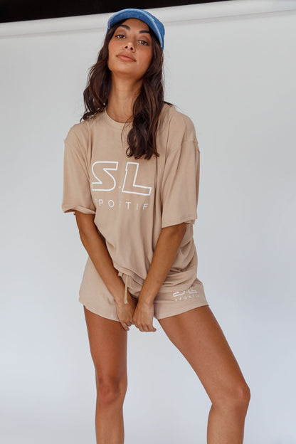 On Track SL Logo Shorts Camel