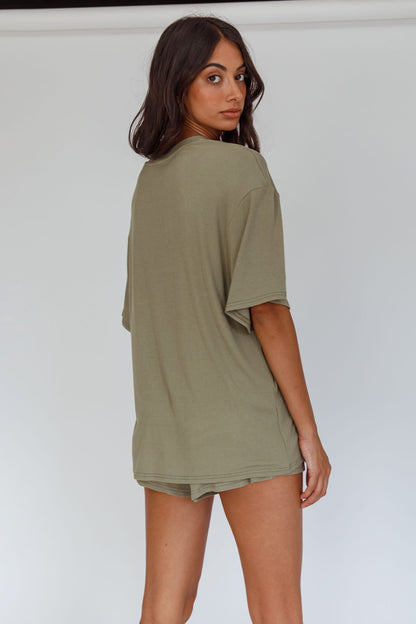 On Track SL Logo Shorts Khaki
