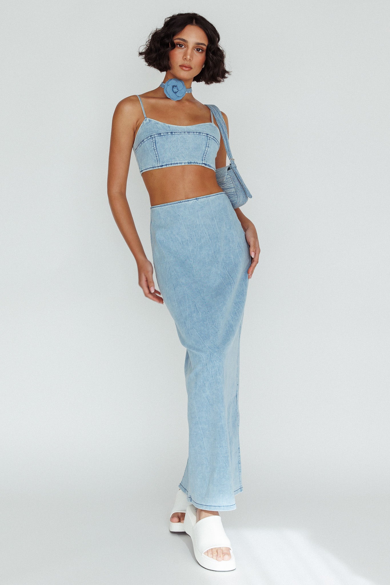 The Moment Maxi Skirt Denim