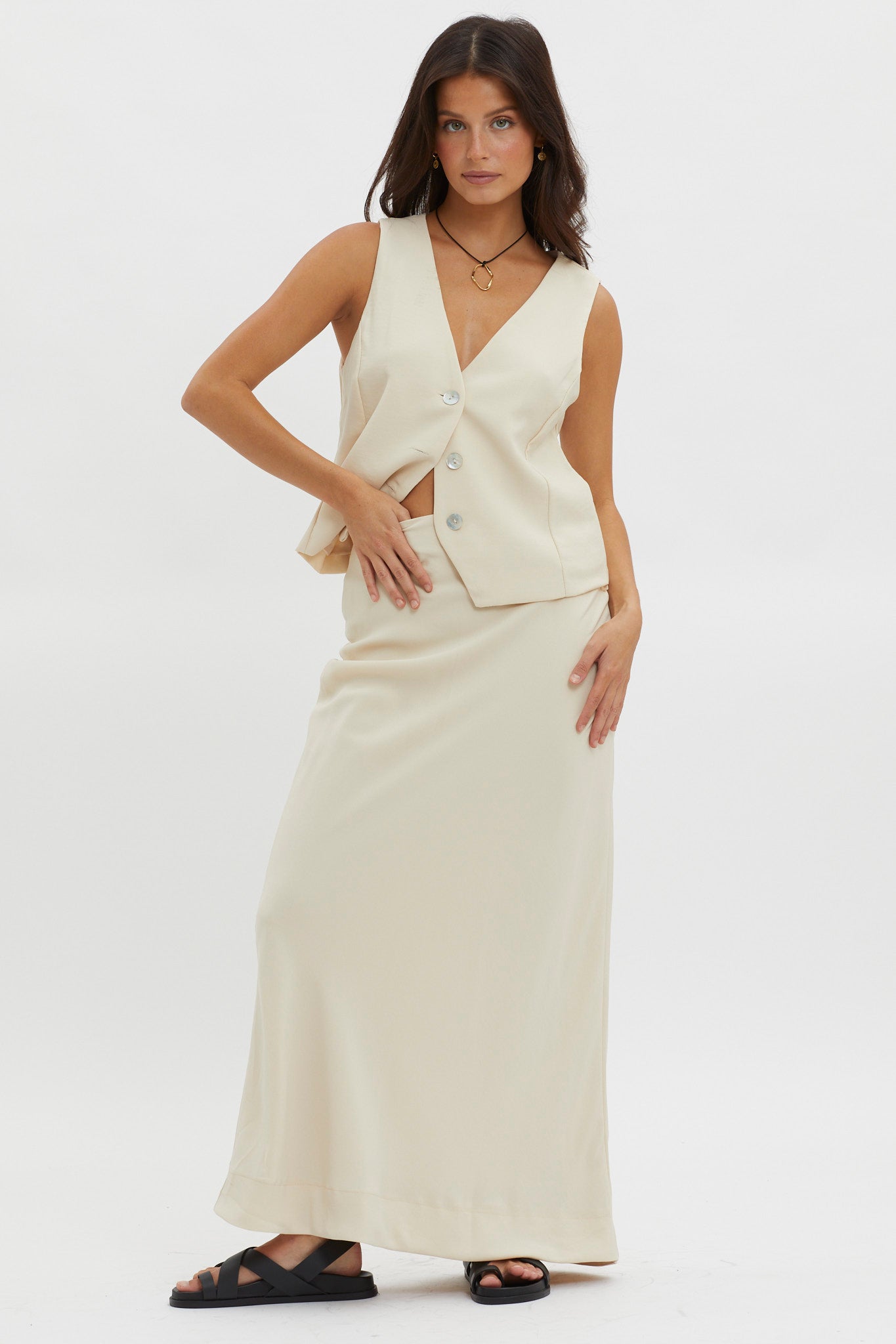 Philomena Midi Skirt Oat