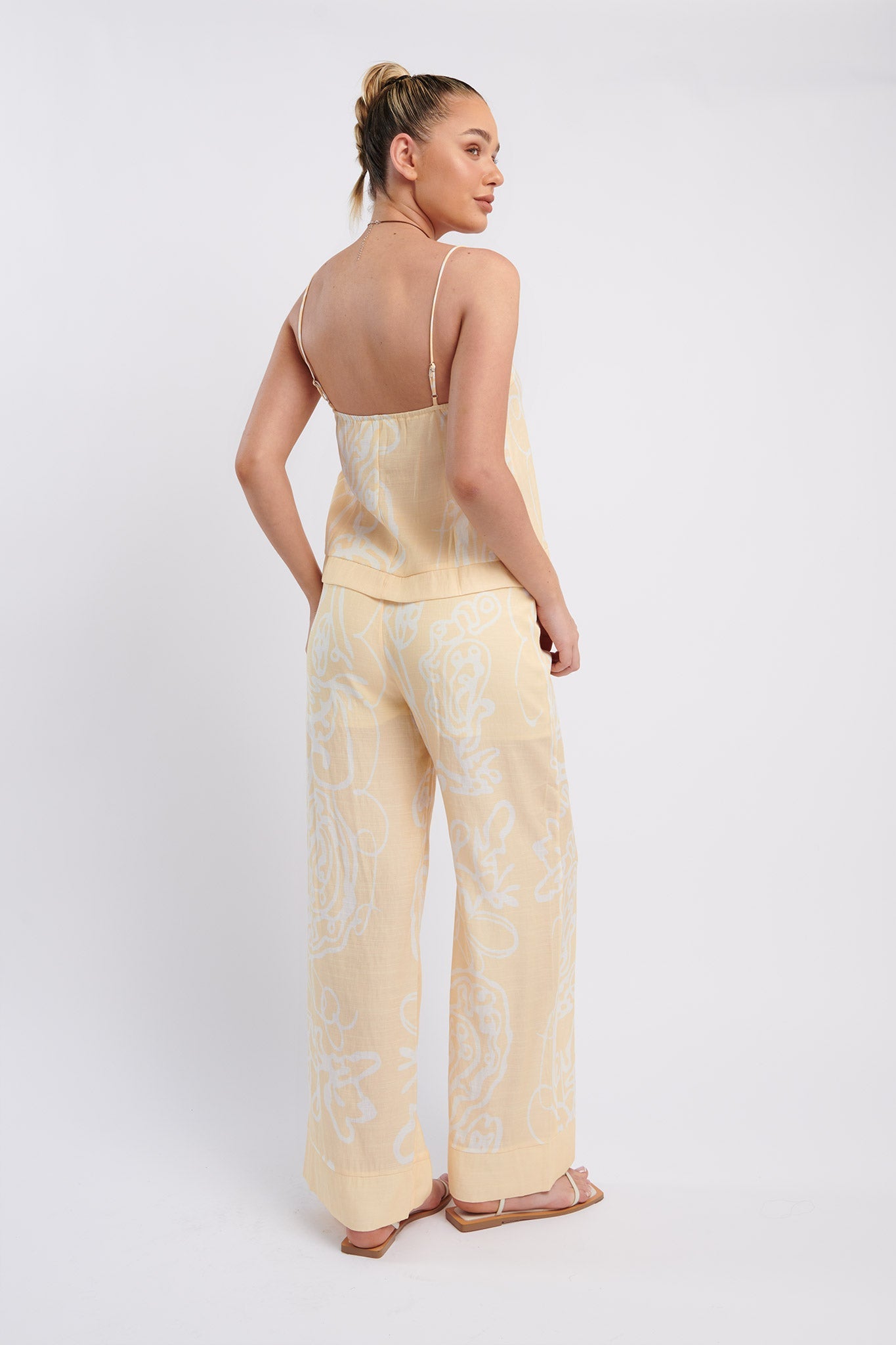 Oceania Long Pants Print Yellow